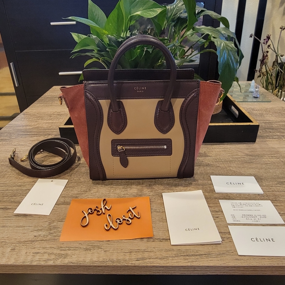 Celine Nano luggage tricolor